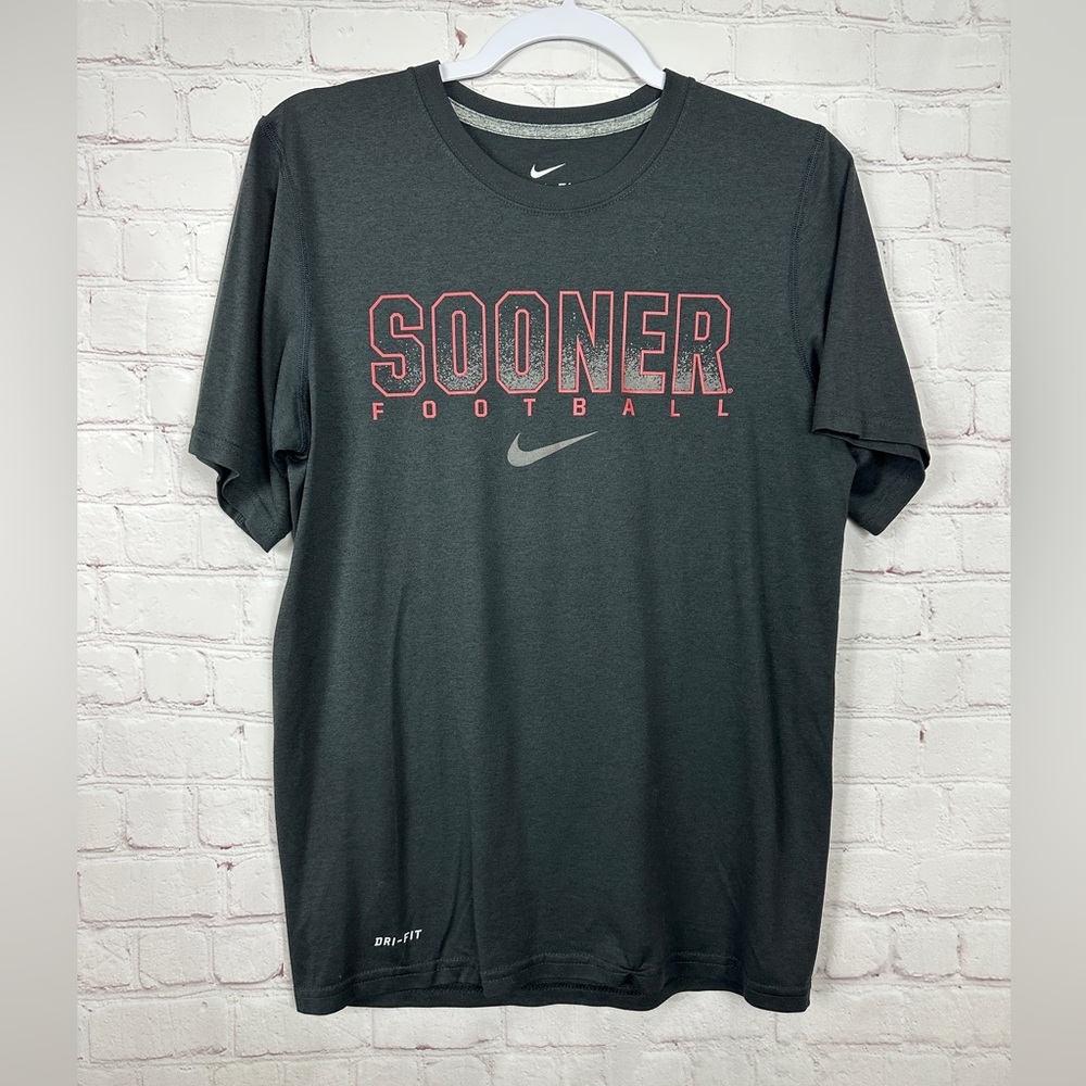 Oklahoma Sooners OU black Nike Dri-Fit short sleeve t-shirt, sz S GUC